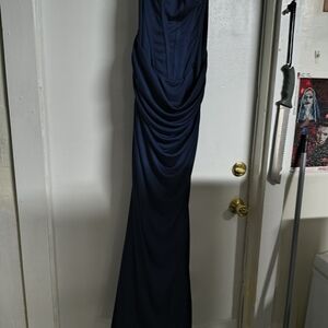 Sophisticated Midnight Blue Prom Dress